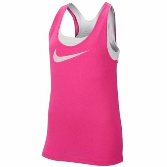 NIKE DRI-FIT Girls XL Pink Training Tank Top - Picture 1 of 5
